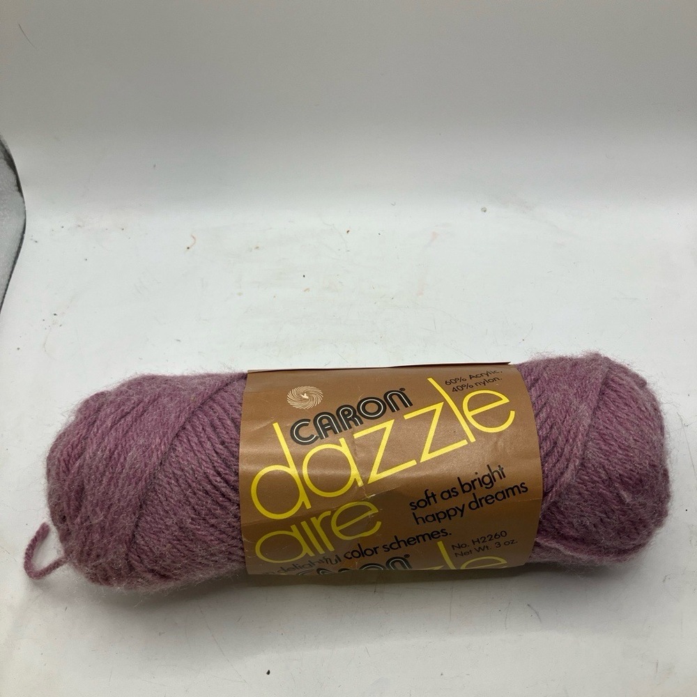 Caron‎ Yarn Pink Dazzle Aire Soft Texture 85 Acrylic 15 Nylon Retro Craft USA
